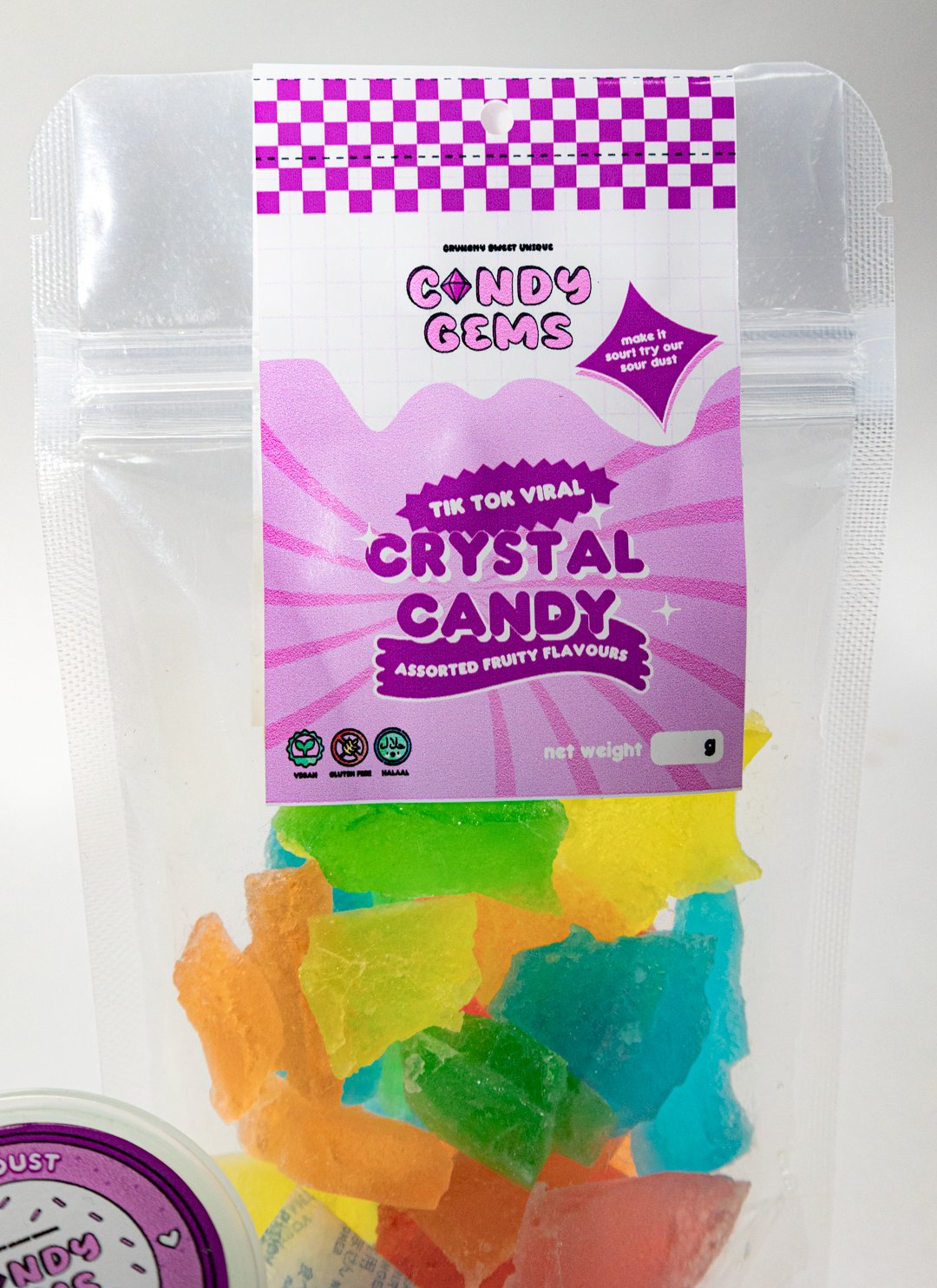 Sweet Crystal Candy Gems - 100g - Birthday Special